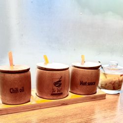 Tre Viet - Cute wood containers of condiments