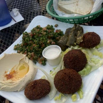 Cafe Layal Midtown - layal platter w falafel - Mediterranean Near Me - Houston, Texas