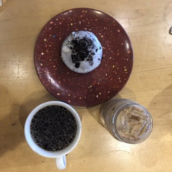 Flatiron Coffee - Honey pot latte, bravaccio coffee, and cookies and cream donut - Coffee & Tea Near Me - Boulder, Colorado