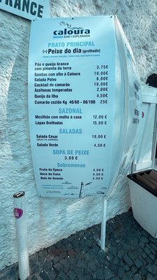 Menu photo 1 Bar Caloura Lagoa, 20 Menu photo 1 Bar Caloura Lagoa, 20