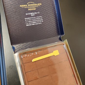 ROYCE Chocolate - Nama Chocolate "Bitter" comes with a little spoon to help separate - Candy Stores Near Me - New York, New York