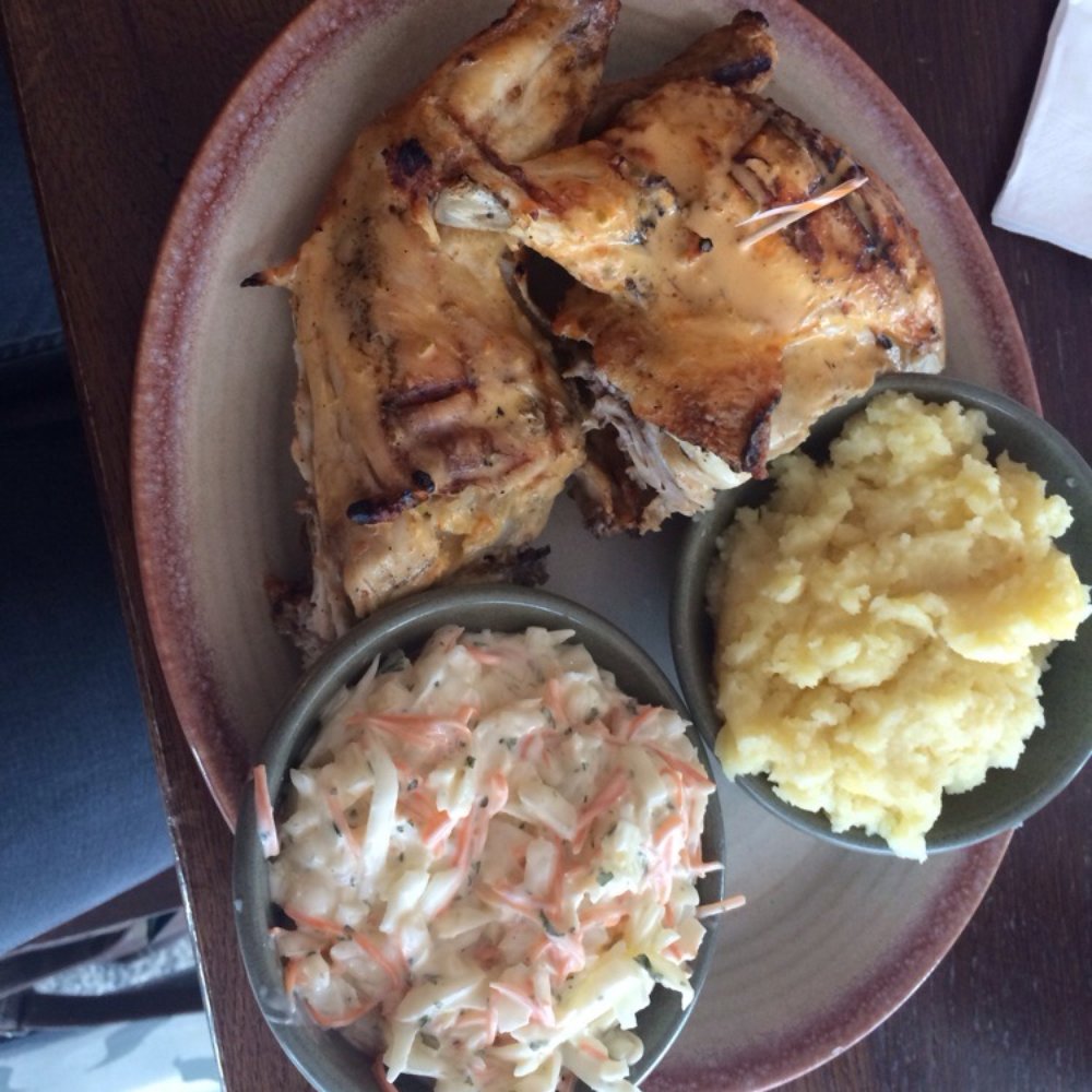 Nando's - Half chicken with coleslaw and mashed potato- medium peri peri!! - Chicken Shop Near Me - Bristol, SGC Nando's - Half chicken with coleslaw and mashed potato- medium peri peri!! - Chicken Shop Near Me - Bristol, SGC