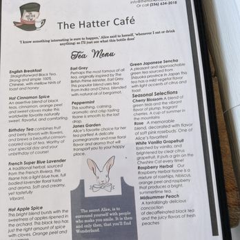 The Hatter Cafe - Tea menu - Cafes Near Me - Mentone, Alabama