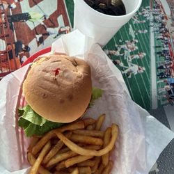 Posse East - Cheeseburger with fries! Hit the spot!