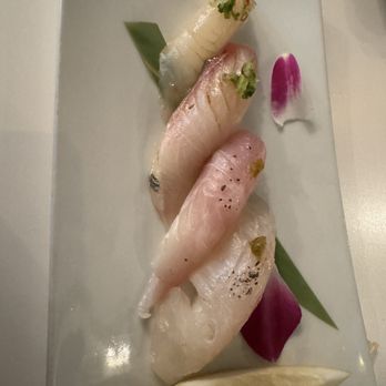 Seabutter - Additional nigiri course with DineLA dinner (red snapper, black snapper, shima aji and halibut) - Japanese Near Me - Westlake Village, California
