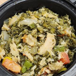 Callaloo and salt fish Callaloo and salt fish