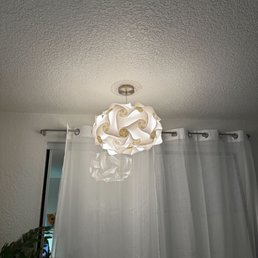 pendant style light fixure with a cloud-like style pendant style light fixure with a cloud-like style