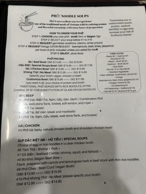 Menu photo 1 Pho Saigon Vietnamese Restaurant Fredericksburg, VA Menu photo 1 Pho Saigon Vietnamese Restaurant Fredericksburg, VA
