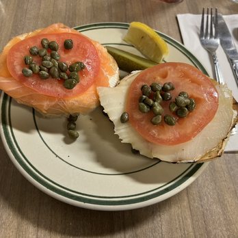 Barney Greengrass - Open faced Nova Scotia Salmon And Sable Sandwich - Specialty Food Near Me - New York, New York Barney Greengrass - Open faced Nova Scotia Salmon And Sable Sandwich - Specialty Food Near Me - New York, New York