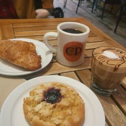 Apple turnover Marionberry pastry Almond latte Drip