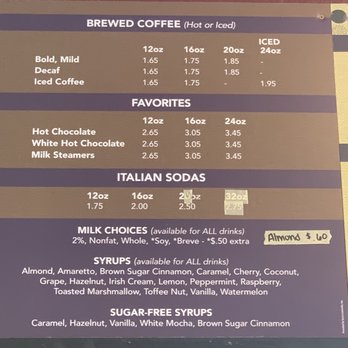 Impressed Coffee Company - Menu board 2 of 4 - Cafes Near Me - Washington, Indiana