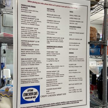 Uptown Comic Book Cafe - the menu - Burgers Near Me - Salisbury, Massachusetts Uptown Comic Book Cafe - the menu - Burgers Near Me - Salisbury, Massachusetts