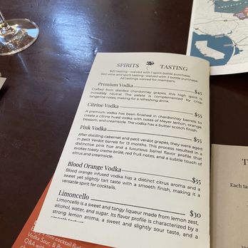 Donati Family Vineyard - Vodka tasting menu - Wineries Near Me - Templeton, California Donati Family Vineyard - Vodka tasting menu - Wineries Near Me - Templeton, California