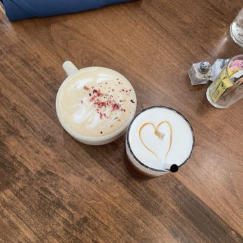 Prep and Pastry - Gilbert - Rose latte and salted caramel cold brew - New American Near Me - Gilbert, Arizona