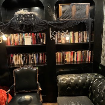 Ground Central Coffee - Library hidden in the back of the shop - Coffee & Tea Near Me - New York, New York