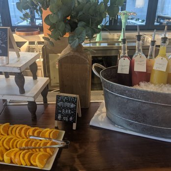 Sixty Vines - Mimosa(juice) bar, order the bottle of Cava/Brut at your table, special when we came was $30/bottle - New American Near Me - Nashville, Tennessee Sixty Vines - Mimosa(juice) bar, order the bottle of Cava/Brut at your table, special when we came was $30/bottle - New American Near Me - Nashville, Tennessee