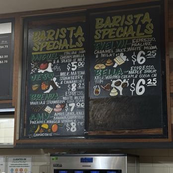 Central Market - Daily barista specials chalkboard menu - Grocery Near Me - Houston, Texas