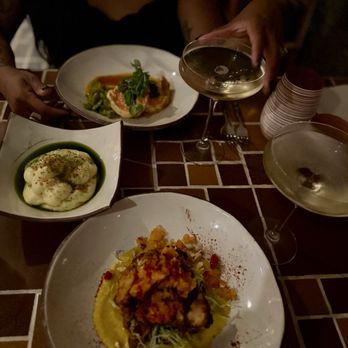 Talia Kitchen - ROASTED POTATO PUREE, YOGURT MARINATED SOUTH AFRICAN WILD PRAWNS, MOROCCAN SPICED MARY'S HALF CHICKEN - Bars Near Me - Murrieta, California