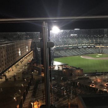 Hilton Baltimore Inner Harbor - Balcony view from room facing the ballpark - Hotels Near Me - Baltimore, Maryland Hilton Baltimore Inner Harbor - Balcony view from room facing the ballpark - Hotels Near Me - Baltimore, Maryland