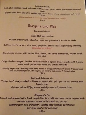 Menu photo 2 The Auld Dub Stockholm, AB