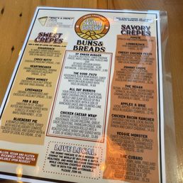 Menu. The food looks delicious, too bad the service was absolute crap, and I didn't even have a chance to try it.