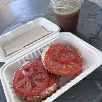Apollo Bagels - Everything bagel cream cheese & tomato 10/10 - Bagels Near Me - New York, New York