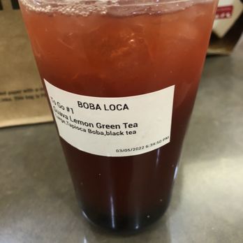 Boba Loca - My Iced Guava Lemon Black Tea 8/10 03/05/22 - Bubble Tea Near Me - Sacramento, California