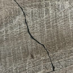 The floor had a few pieces cracked and would sink in a little in a couple spots The floor had a few pieces cracked and would sink in a little in a couple spots