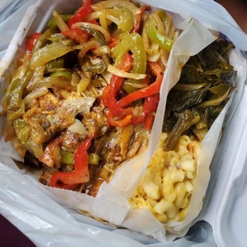 Oohh's & Aahh's - Stew chicken gravy, peppers, Mac and collards... est cost $20 - Soul Food Near Me - Washington, DC, District of Columbia