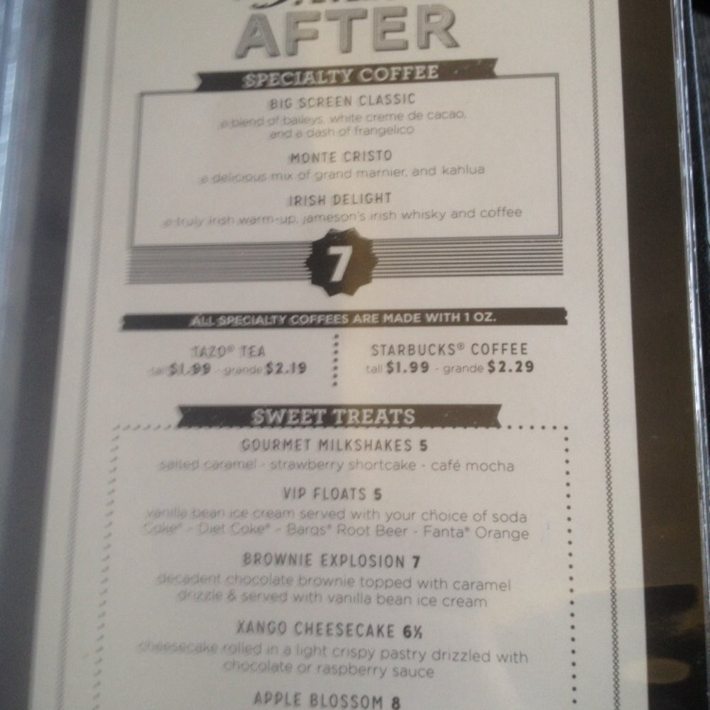 Cineplex Odeon Westmount and VIP Cinemas - Dessert menu - Cinema Near Me - London, Ontario