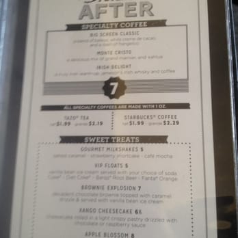 Cineplex Odeon Westmount and VIP Cinemas - Dessert menu - Cinema Near Me - London, Ontario