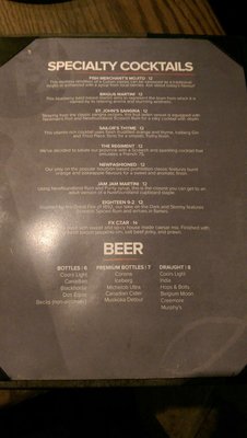Menu photo 6 St. John's Fish Exchange St. John's, NL Menu photo 6 St. John's Fish Exchange St. John's, NL