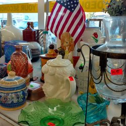 McAlister Thrift Store - $15 for that vase thingy?! And $8 for that little green plate?! I mean, really?
