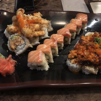 Hi Sushi - (Left to right)rattle snake, Alaska, lobster rolls - Japanese Near Me - Bakersfield, California Hi Sushi - (Left to right)rattle snake, Alaska, lobster rolls - Japanese Near Me - Bakersfield, California