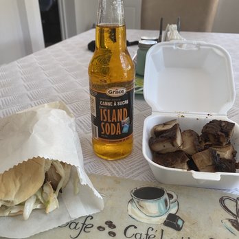 Allwyn’s - The meal....of course with a Kola champagne to compliment it - Caribbean Near Me - Pickering, Ontario