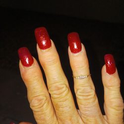 Miami Nails - Picture of my Nails...nothing to boast about!