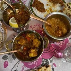 New Red Fort - Snapped the photo a bit too late after already digging in. This includes Punjabi Korma, Jalfrezi, Vindaloo.