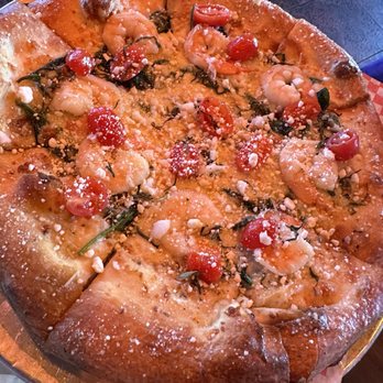 Bonfire - Shrimp Blanco pizza - Sports Bars Near Me - Tempe, Arizona