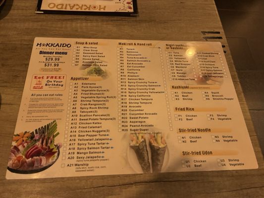 Menu photo 5 Hokkaido Sushi Schenectady, NY