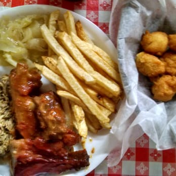 Stephenson's Bar-B-Q - Chopped pork, ribs, steamed cabbage, fries and world class hushpuppies - Barbeque Near Me - Willow Spring, North Carolina Stephenson's Bar-B-Q - Chopped pork, ribs, steamed cabbage, fries and world class hushpuppies - Barbeque Near Me - Willow Spring, North Carolina