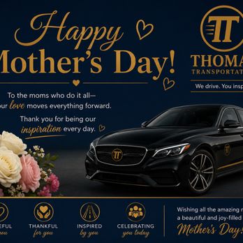 Thomas Transportation - Happy Mother's Day from Thomas Transportation. Curbside airport pickup , Disneyland & cruise rides. thomastransportla.com - Airport Shuttles Near Me - Hermosa Beach, California Thomas Transportation - Happy Mother's Day from Thomas Transportation. Curbside airport pickup , Disneyland & cruise rides. thomastransportla.com - Airport Shuttles Near Me - Hermosa Beach, California