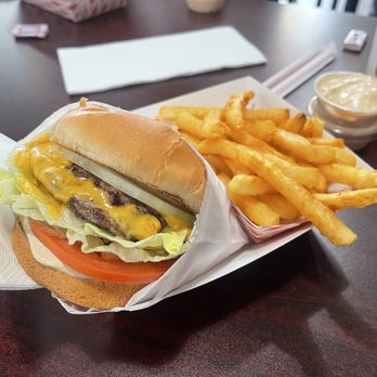 355 Burger - Double cheeseburger, crunchy fries and homemade burger sauce! Love raw onions but can get them grilled as well. - Burgers Near Me - Sierra Madre, California 355 Burger - Double cheeseburger, crunchy fries and homemade burger sauce! Love raw onions but can get them grilled as well. - Burgers Near Me - Sierra Madre, California