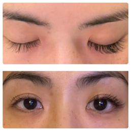 Hybrid lash fill - fall out first week. Most of the left eye lashes are gone. It Makes one eye look bigger than the other