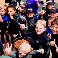 Eli Howard Surf School - Surf Campers are always ready to refuel after surfing.  Did somebody say "Crumb Cake!?"