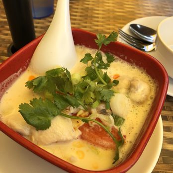 Thai Plate - Tom kha kai with coconut milk soup. - Thai Near Me - Jackson, Wyoming
