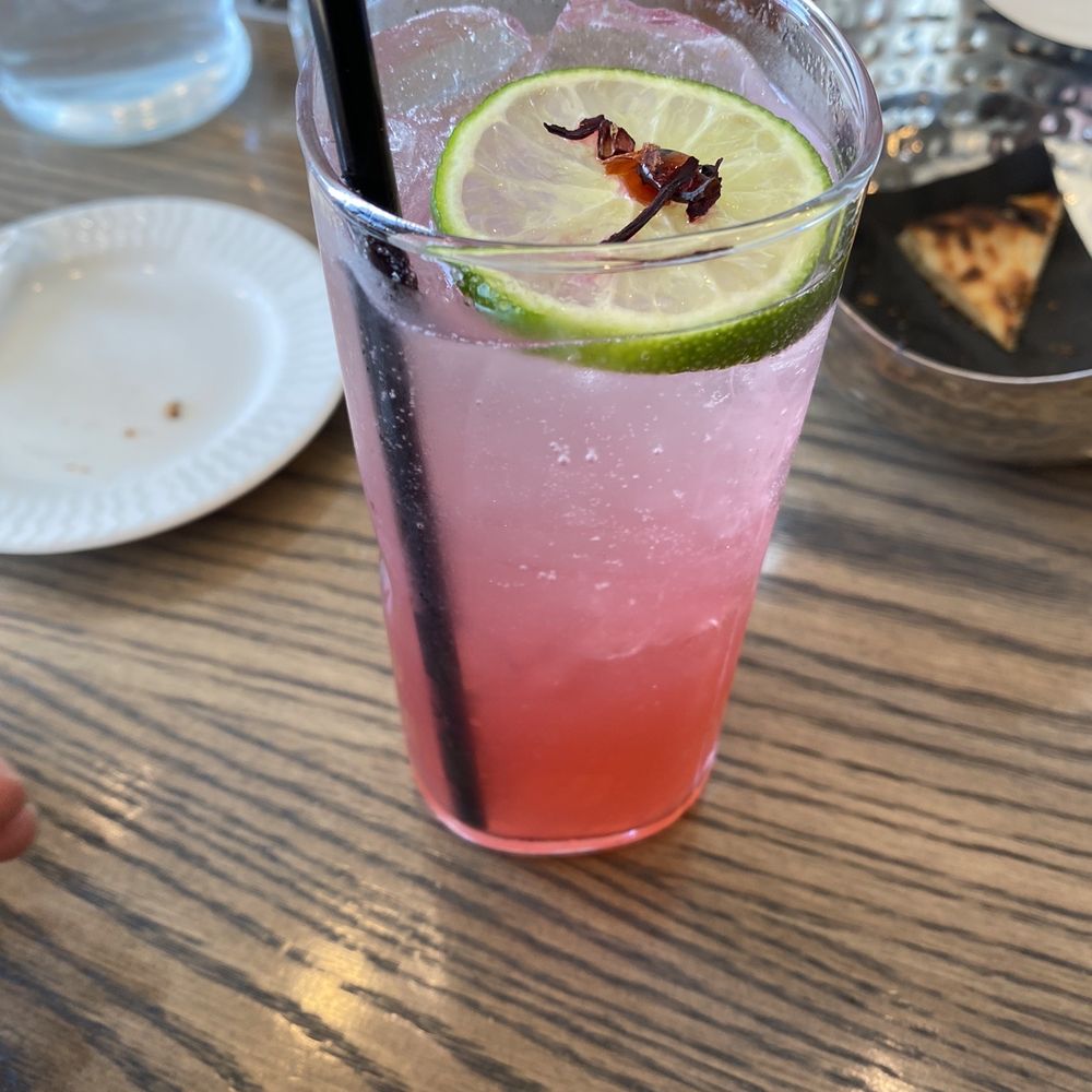 Sea Bar - Hibiscus Collins ($12) - delightful! - Seafood Near Me - Great Neck Plaza, New York Sea Bar - Hibiscus Collins ($12) - delightful! - Seafood Near Me - Great Neck Plaza, New York