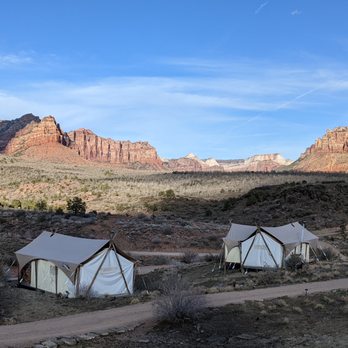 Under Canvas Zion - View from front deck of tent. - Hotels Near Me - Virgin, Utah