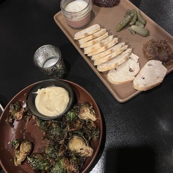 Henry Parsons Project - Brussels and chicken pate - New American Near Me - Pasadena, California