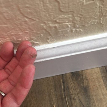 Luce's Cleaning Angels - Dirt from one finger swipe on the baseboard after I was told baseboards were cleaned (something included in deep cleaning) - Home Cleaning Near Me