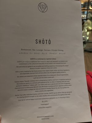 Menu photo 5 Shōtō Washington, DC, DC